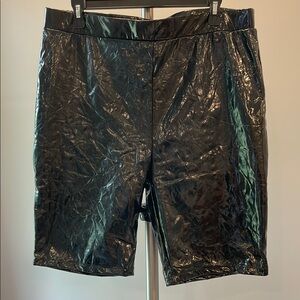 Forever 21 Glossy Black Shorts